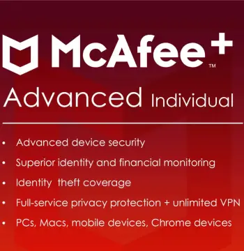 McAfee+ Advanced Individual Security 2025 EU Key (1 Year / 1 Device)