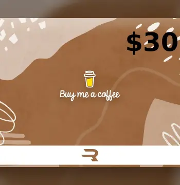 Rewarble Buy Me a Coffee USD 30 Gift Card