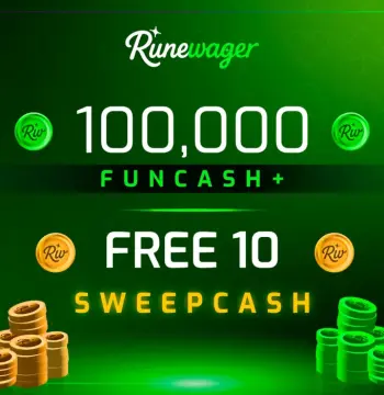 Runewager 100000 Fun Cash + FREE 10 Sweep Cash