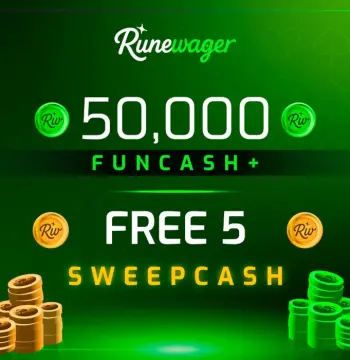 Runewager 50000 Fun Cash + FREE 5 Sweep Cash