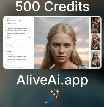 AliveAi.app 500 Credits Gift Card