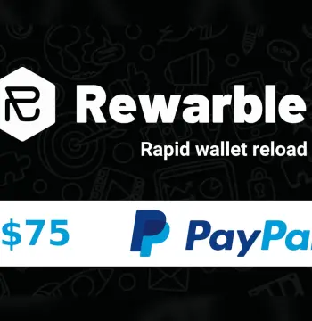 Rewarble PayPal $75 Gift Card US