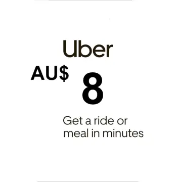 Uber AUD 8 Gift Card AU