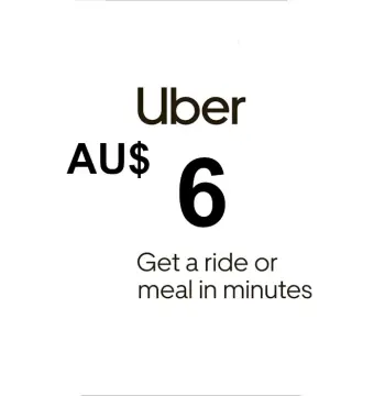 Uber AUD 6 Gift Card AU