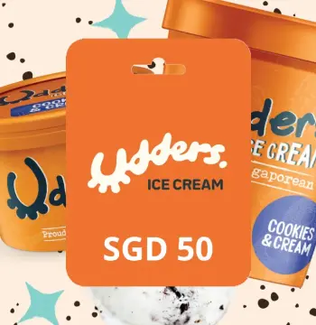 Udders Ice Cream SGD 50 Gift Card SG