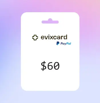 EvixCard PayPal USD 60 Gift Card
