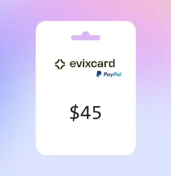 EvixCard PayPal USD 45 Gift Card