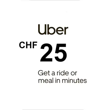 Uber 25 CHF Gift Card