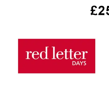 Red Letter Days £25 Gift Card UK