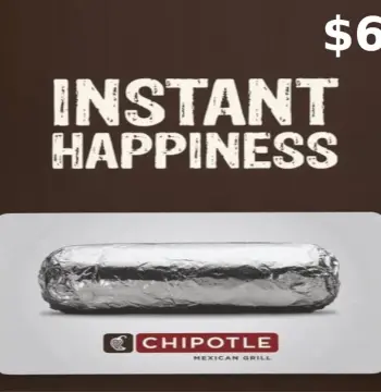 Chipotle $6 Gift Card US