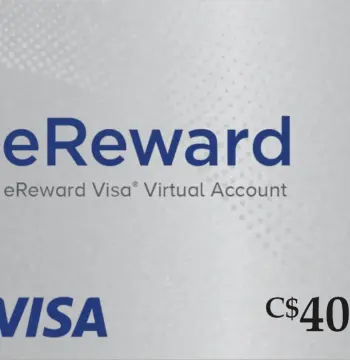 Prepaid Visa eReward CAD 40 Gift Card CA