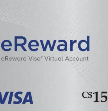 Prepaid Visa eReward CAD 15 Gift Card CA
