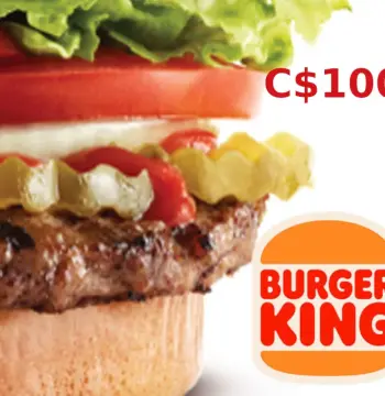 Burger King CAD 100 Gift Card CA