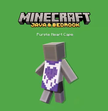 Minecraft Java & Bedrock Edition - Purple Heart Cape DLC XBOX One / Xbox Series X|S / PC CD Key