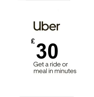 Uber GBP 30 Gift Card UK