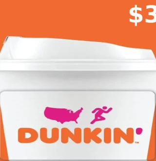 Dunkin Donuts $3 Gift Card US