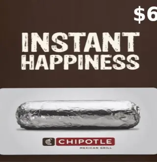 Chipotle $6 Gift Card US