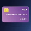 Prepaid Virtual VISA C$15 CA