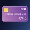 Prepaid Virtual VISA C$40 CA