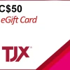 TJX C$50 Gift Card CA