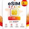 eSIM Spain - 3GB High-Speed, Then Unlimited Data at 128kbps (valid for 30 Days)