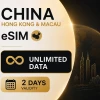 eSIM China - Unlimited Data (valid for 2 Days)