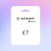 EvixCard PayPal GBP 7 Gift Card