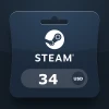 Steam Gift Card USD 34 US Activation Code