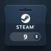 Steam Wallet USD 9 Gift Card BT