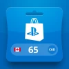 PlayStation Network CAD 65 Gift Card CA