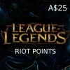 League of Legends 25 AUD Prepaid RP Card OCE