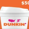 Dunkin Donuts $50 Gift Card US