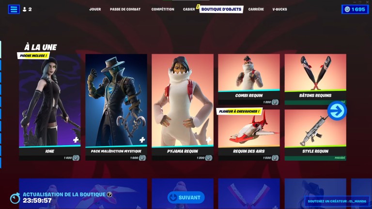 TuniGamers – Fortnite : boutique du jour 3 octobre 2022