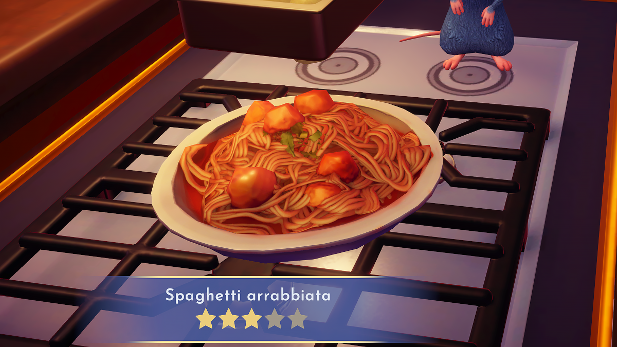 TuniGamers – Spaghetti Arrabbiata Disney Dreamlight Valley : comment préparer cette recette 3 étoiles ?