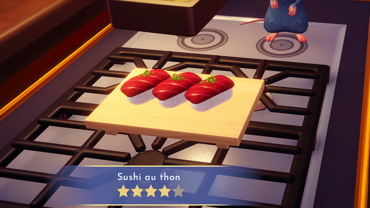 TuniGamers – Sushi au thon Disney Dreamlight Valley : comment préparer cette recette 4 étoiles ?