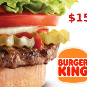 Burger King $15 Gift Card US
