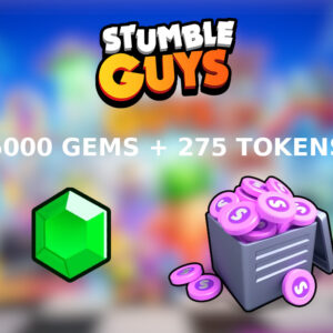 Stumble Guys - 5000 Gems + 275 Tokens Reidos Voucher